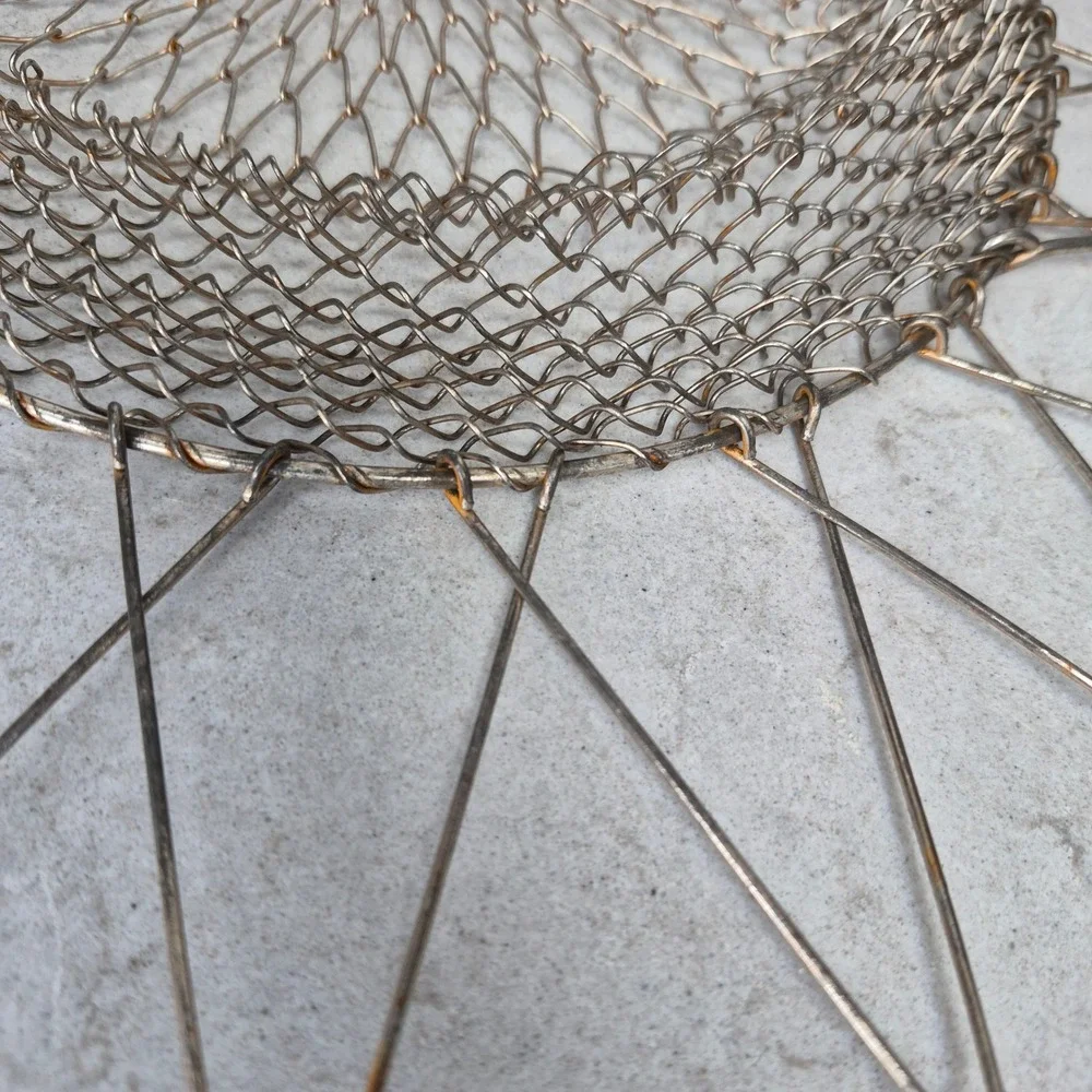Unbranded Kitchen Basket‎ Collapsible Wire Mesh Silver Tone France